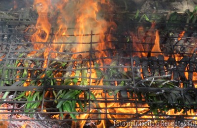 Calçots a la llenya de sarment